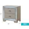 HomeStock Pearl Finish Nightstand with Sleek Contemporary Design, Stylish Bedside Table for Bedroom Decor and Everyday Organization - 2 of 4