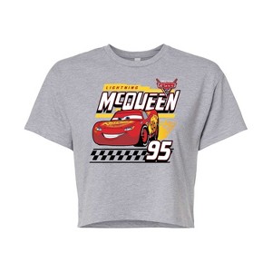 Women's - Disney - Lightning McQueen Race Winner Cropped Graphic T-Shirt - 1 of 4