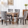 KTMBDW Dining Chair Set of 2, Modern Wing-Back Chairs with Backstitching Nailhead Trim and Solid Wood Legs for Kitchen Living Room, Upholstered - 3 of 4