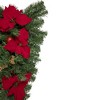 Northlight 30" Unlit Red Poinsettia and Gold Pine Cone Artificial Christmas Teardrop Swag - 4 of 4
