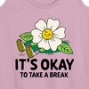 Women's - Instant Message - It's Okay To Take A Break Graphic Racerback Tank - 2 of 4