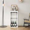 Vynxaria Bar Serving Carts, White Modular Wine Cabinet with Storage Shelves and Hutch - 2 of 4