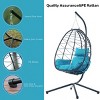 Patio Swing Egg Chair With Stand,Wicker Egg Chair,Hanging Basket Chair,Hammock Chair -Maison Boucle - 4 of 4