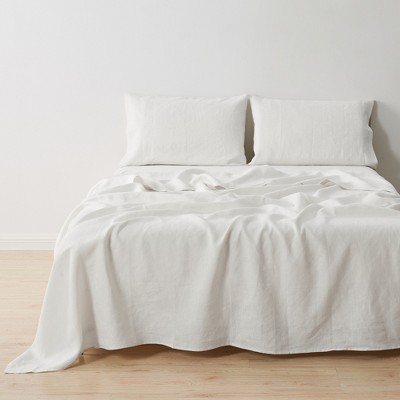 100% European Flax Linen Bed Sheet Set by Verlee
