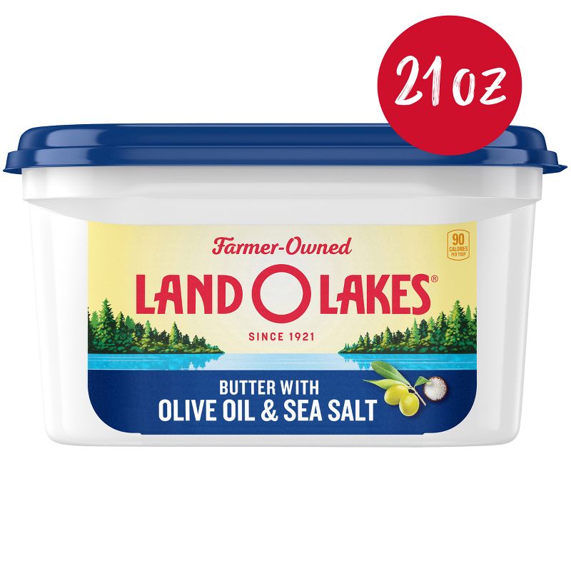 Land O Lakes Butter with Olive Oil &#38; Sea Salt - 21oz, 1 of 4