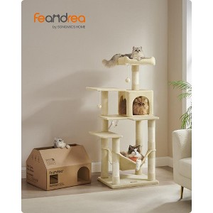 Feandrea 44.1'' /56.3" Cat Tree Tower for Indoor Cats ,Multi-Level Cat Condo Cat Furniture with Scratching Posts - 1 of 4