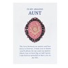 Anna-Kaci Rose Pink Flower Cameo Brooch Pin Crystal Rhinestones with Family Member Gift Message Card & Envelope Jewelry Gifts - 2 of 4