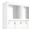 CAVINAS Multifunctional Hall Tree with Storage Bench and 6 Hooks Modern Coat Rack with 2 Drawers for Hallway - 4 of 4
