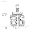 Black Bow Jewelry 14k White Gold, Varsity Collection, Small D/C Pendant, Number 86 - 2 of 3