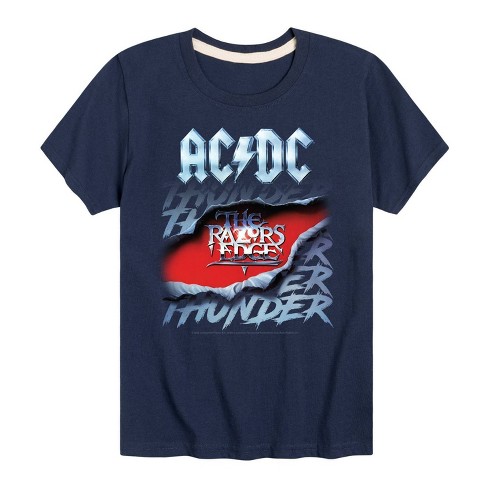 Kids' Acdc Thunder Short Sleeve Graphic T-shirt - Navy Blue Xl : Target