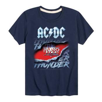 Kids' ACDC Thunder Short Sleeve Graphic T-Shirt - Navy Blue