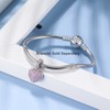 Pink Heart Charm European Bead CZ Sterling Silver Ginger Lyne Collection - 2 of 4