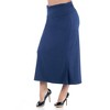 24seven Comfort Apparel  Comfortable Plus Size Foldover Maxi Skirt - 2 of 3