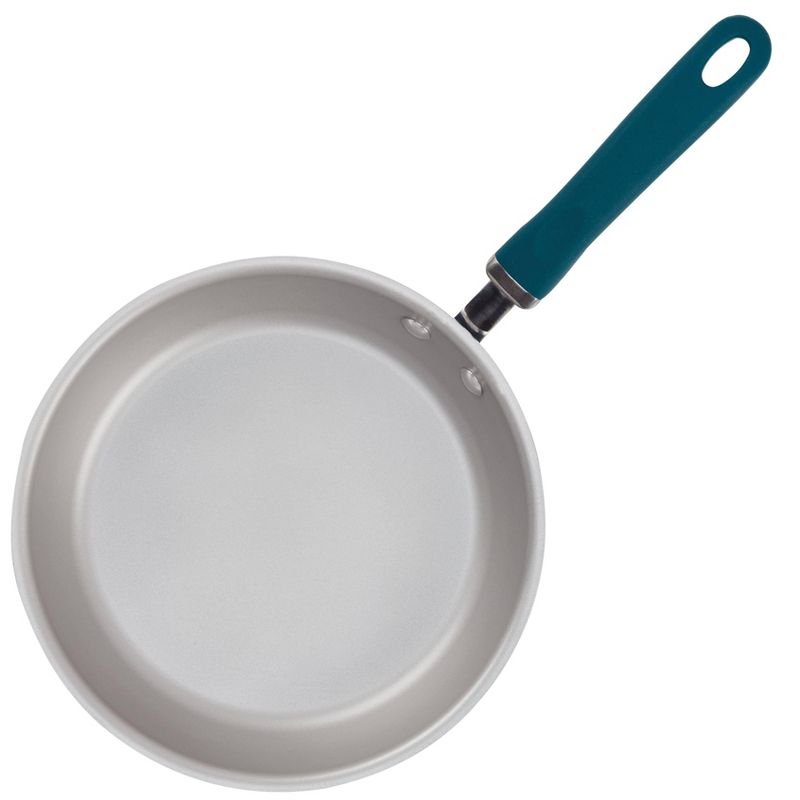 Rachael Ray Create Delicious 9.5" Aluminum Nonstick Deep Skillet with Lid Teal, 3 of 8