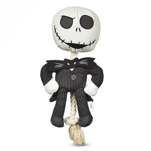 Halloween Disney 12" Nightmare Before Christmas Jack Skellington Dog Rope Plush Toy - 1 of 4