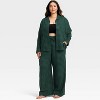 Women's Flannel Long Sleeve Button Down Shirt and Pants Pajama Set - Auden™ - 3 of 3