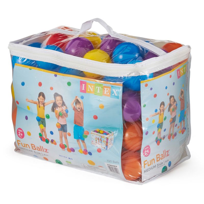 Intex Plastic Multi-Colored Balls for Bounce Houses (100 Large & 100 Small), 5 of 7