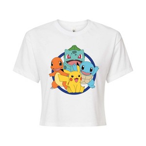 Women's - Pokémon - Pokémon Starter Group Cropped Graphic T-Shirt - 1 of 4