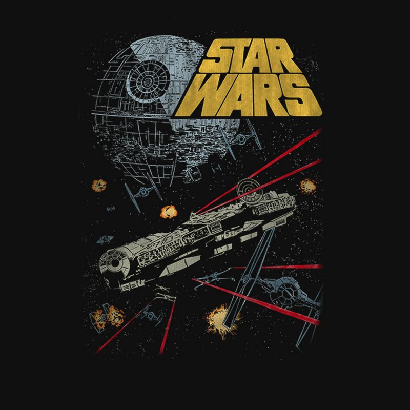 Men's Star Wars Millennium Falcon Battle Long Sleeve Shirt, 2 of 5
