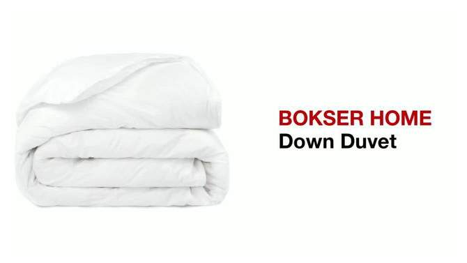 All Season Luxury White Duck Down Duvet Comforter Insert | BOKSER HOME, 2 of 16, play video
