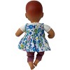 Doll Clothes Superstore Handmade Floral Sundress with Tights – Fits 14-15 Inch Baby Dolls - 4 of 4