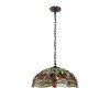 Chloe Lighting Empress Tiffany-Style Blackish Bronze 3 Light Hanging Pendant 18" Wide - 2 of 4