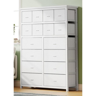 Tall Dresser For Bedroom, Dressers & Chests Of Drawers With 16 Drawers, Large Fabric Dresser For ...