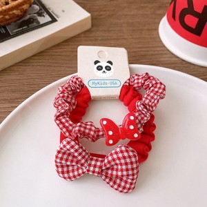 MyKids-USA Versatile Red Cute Strawberry Little Bunny Fabric Hair Rope Hair Tie - 1 of 1