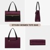 Laptop Bag Tote Work Professional Leather Computer Briefcase Waterproof Handbag - 3 of 4