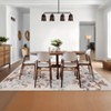 Modern Leaves Pattern Area Rug Botanical Print Washable Rugs for Living Room Bedroom Non-Slip Low Pile Floor Carpet - 2 of 4