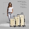 DUKAP Zahav Lightweight Hardside Spinner 3pc Luggage Set - Sand - 3 of 4