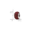 Black Bow Jewelry Sterling Silver with Deep Red Crystals January Birthstone Bead Charm - 2 of 3