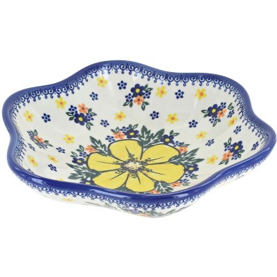 Blue Rose Polish Pottery Buttercup Medium Daisy Bowl