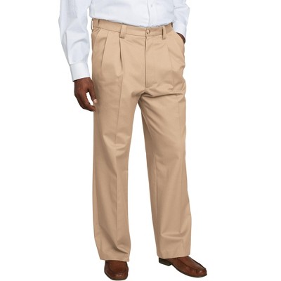 KingSize Men's Big & Tall Relaxed Fit Wrinkle-Free Expandable Waist Pleated Pants