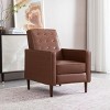 Modern Recliner Chair with Button Tufted Back,Push Back Accent Chair with Tapered Wood Legs-Masion Boucle - 3 of 4