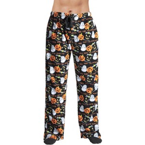 #followme Polar Fleece Pajama Pants for Men 45902-V-10745-3XL (3X-Large, Black - Happy Halloween Pumpkin) - 1 of 3