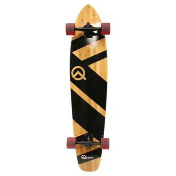 Quest Super Cruiser 44" Longboard Skateboard - Black/Wood