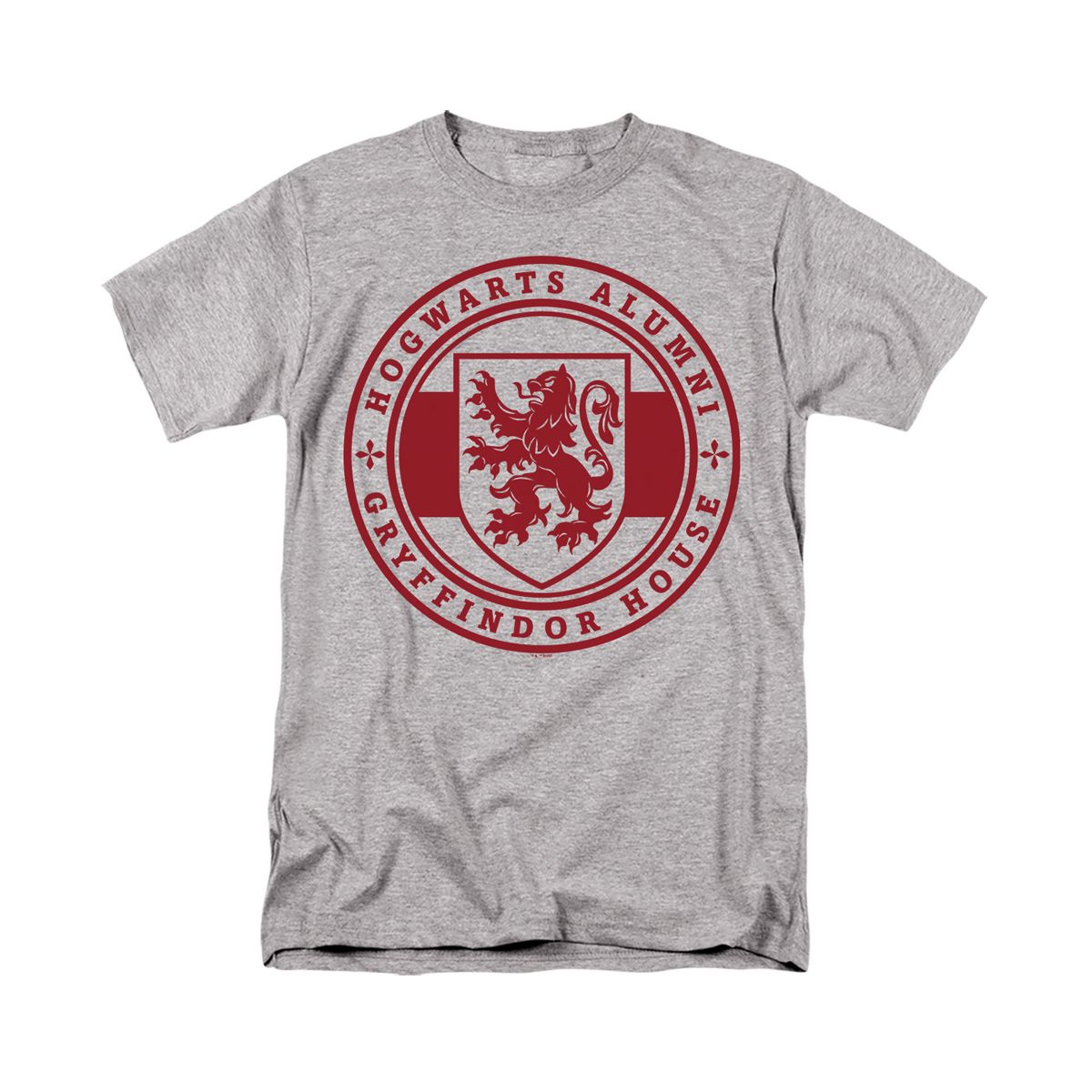 Harry Potter Gryffindor House Badge Adult T-Shirt Athletic Heather