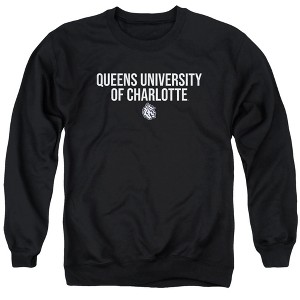 Queens University of Charlotte Official Stacked Adult Crewneck Sweatshirt - 1 of 4