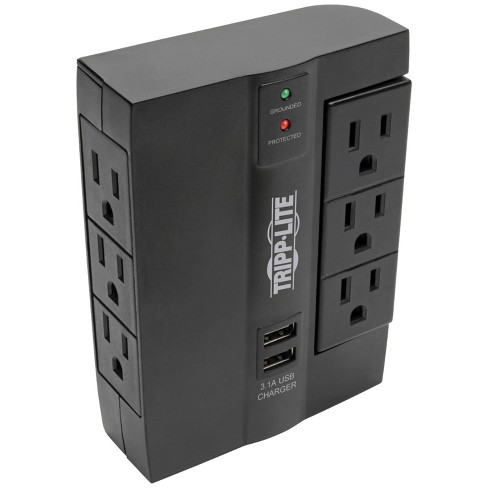 Power Gear 3-outlet Grounded Cube Tap With 2 Usb Ports 2.4a Surge 245j  White : Target