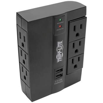Tripp Lite Protect It!® 6-Outlet Surge Protector with 3 Rotatable Outlets and 2 USB Ports