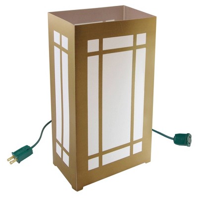 Lumabase 10ct Electric LED Luminaria Kit Gold Window
