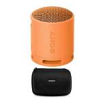 Sony SRS-XB100 Wireless Bluetooth Portable Speaker (Orange) with Case Bundle