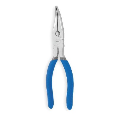 Westward  Bent Long Nose Plier,6-1/2" L,Serrated 1UKK4