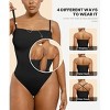 SHAPELLX Women's Shapewear Bodysuits Tummy Control Butt Lifter Body Shaper Strapless Seamless Mid Thigh Jumpsuit Tops—Black 38 - 3 of 3