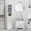 Resenkos Bathroom Storage Cabinet, Narrow Storage Unit, Floor Cabinet for Bathroom, Living Room, Entryway, Kitchen, White - 4 of 4