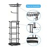 FURNIinspire 2pc Bathroom Organizer Toilet Paper Holder with Storage Free Standing Holds 4 Rolls Easy Assembly Bathroom, Black, 16.77"*7.61"*4.88" - 4 of 4