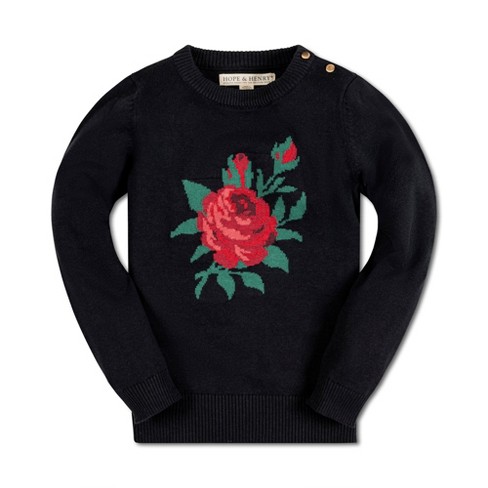 Sweater with a clearance rose