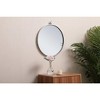 Elegant Lighting Metal frame round mirror with decorative hook 18 inch in Blue - 4 of 4