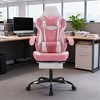 KWPZQEB Gaming Chair with Footrest, Swivel Task Chair w/ High Back, Racing Style Video Gaming Chair w/ Comfortable Headrest & Lumbar Support - 2 of 4